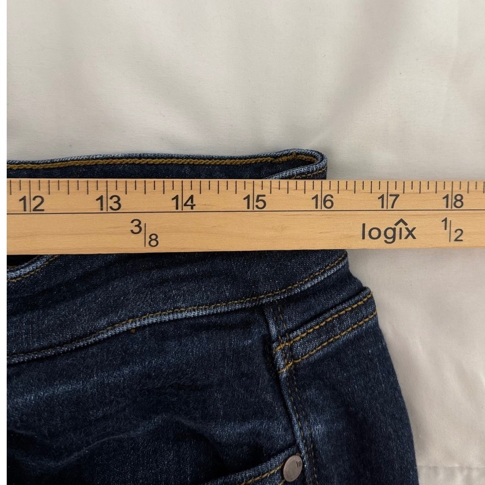 Judy Blue Dark Wash Wide Leg High Rise Raw Hem Jeans Size 16W Indigo Denim - Picture 6 of 9